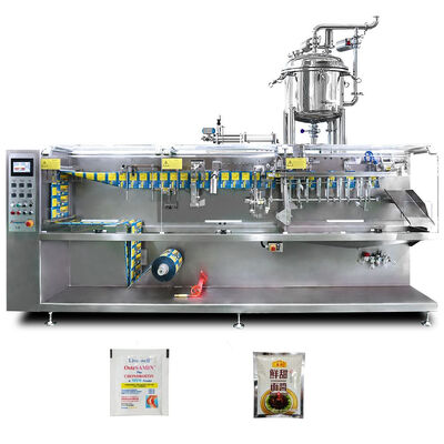 Giá tốt Roll Film Standup Pouch Top Spout Doypack Milk Tea Filling Horizontal multifunctional packaging machine trực tuyến