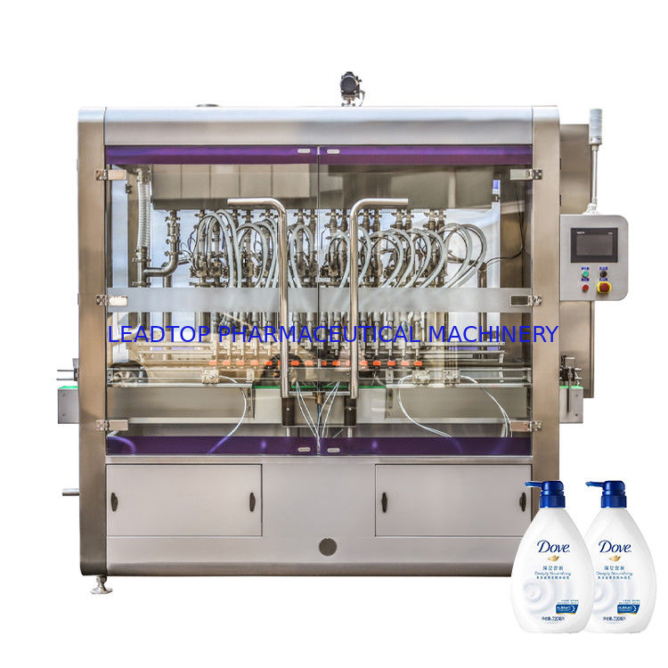 Máy nạp chai chất lỏng xoay với 16 vòi phun 50-5000ml Ranh 8 Kw nguồn cung cấp điện