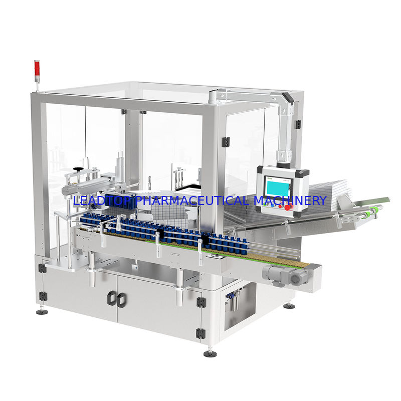Máy đóng hộp nhiều chai với kẹp servo và chuyển hướng hai hàng để đóng gói hiệu quả các loại chai khác nhau